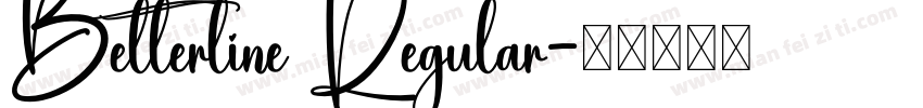 Betterline Regular字体转换